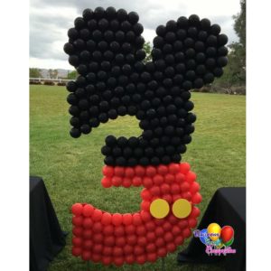 6ft Mickey Number Overlay Balloon Sculpture